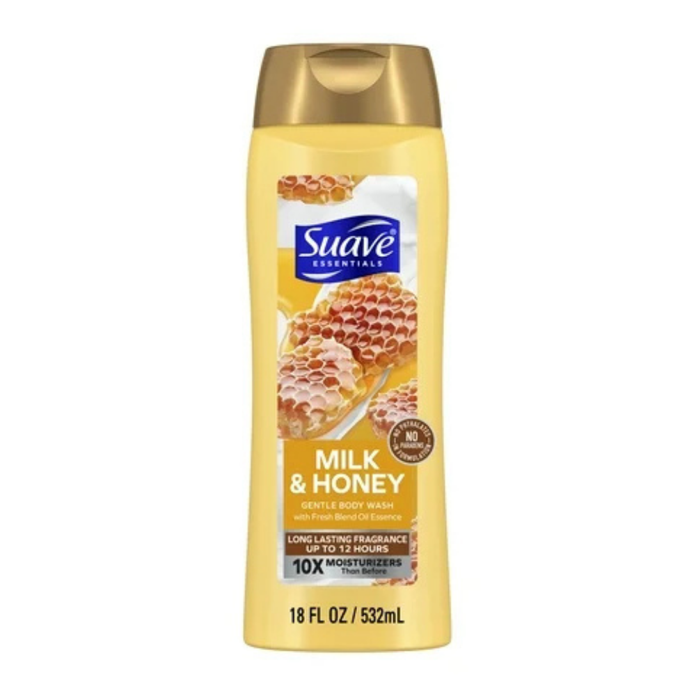 Suave Essentials Milk & Honey Body Wash (18oz)