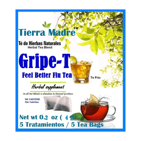 Tierra Madre Gripe-T Feel Better Flu Tea Herbal Supplement (5ct)