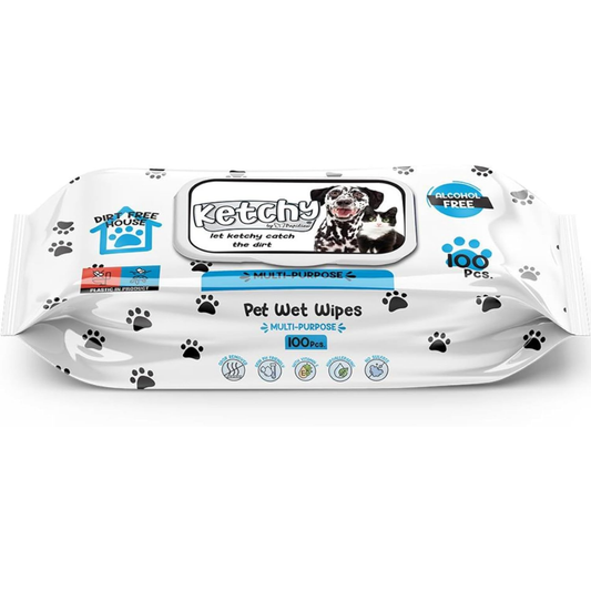 Ketchy Multi-Purpose Pet Wet Wipes (100 pcs)
