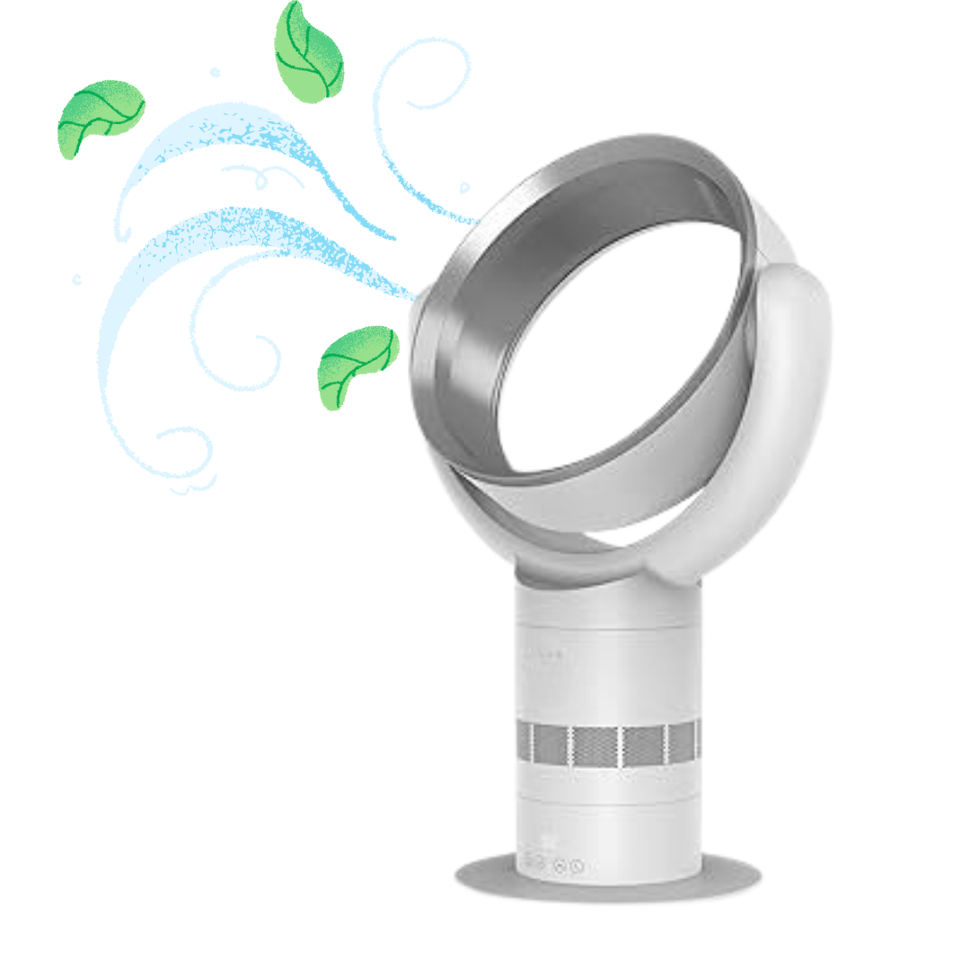 HomeBoss bladeless desk fan for home or office