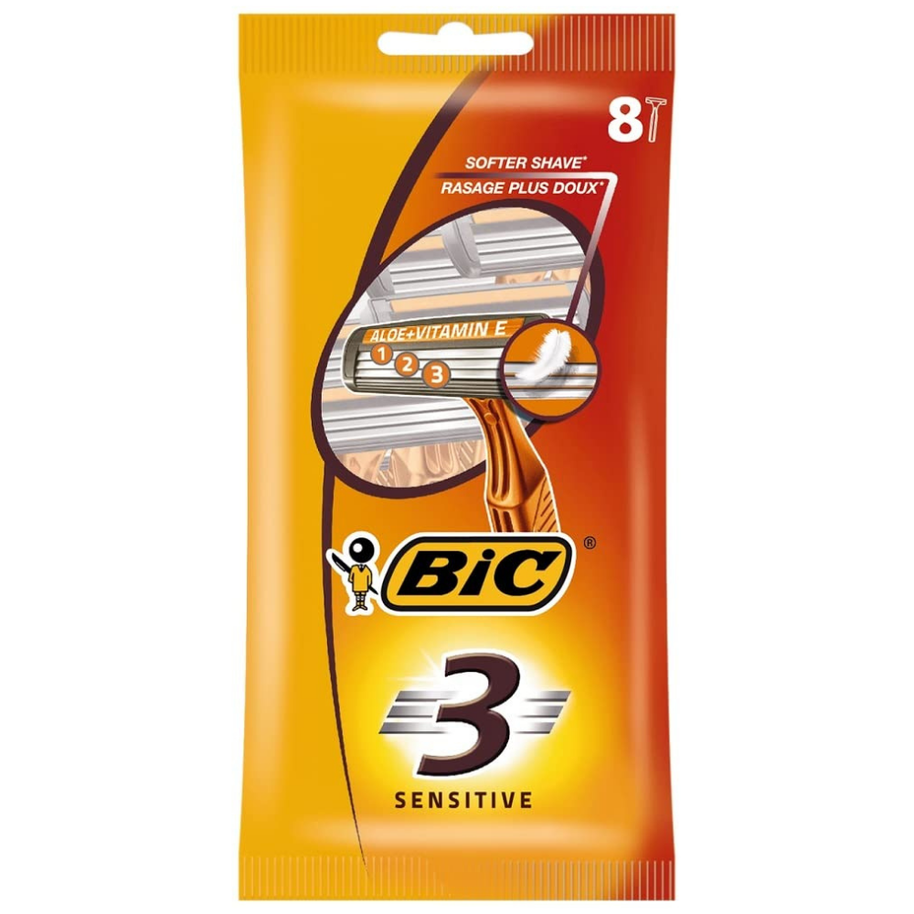 BIC 3 Sensitive Skin Women's Disposable Razors (8 pcs)