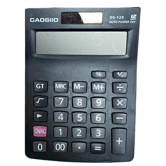 Calculadora GaosiiO DS-12X (12 dígitos, solar y batería)