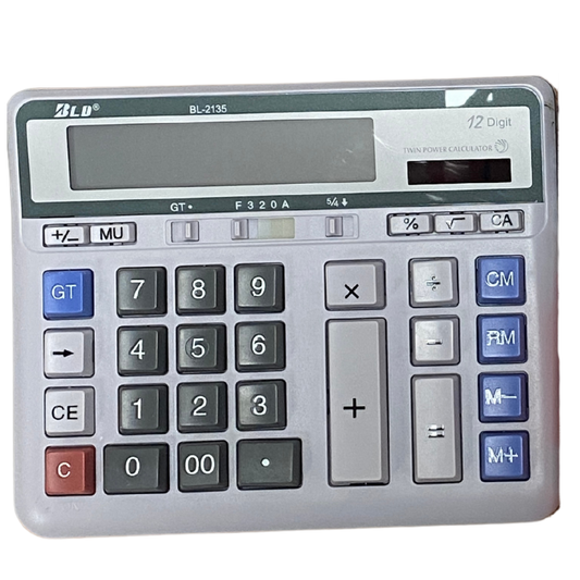 Calculadora de Escritorio BLD BL-2135 (12 dígitos, energía dual)
