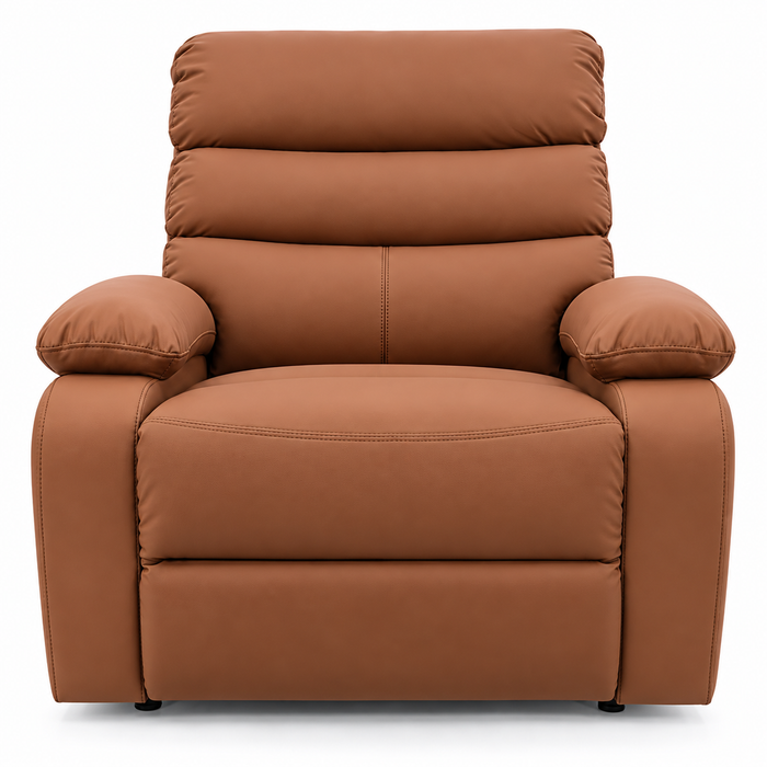 Butaca SOFA Reclinable Giratoria Color Cognac