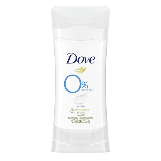 Dove 0% Aluminum Sensitive Deodorant Stick (2.6 oz)