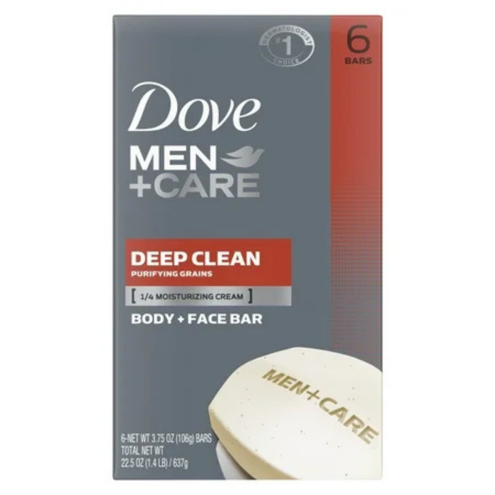 Dove Men+Care Body and Face Bar Deep Clean (6 pk)