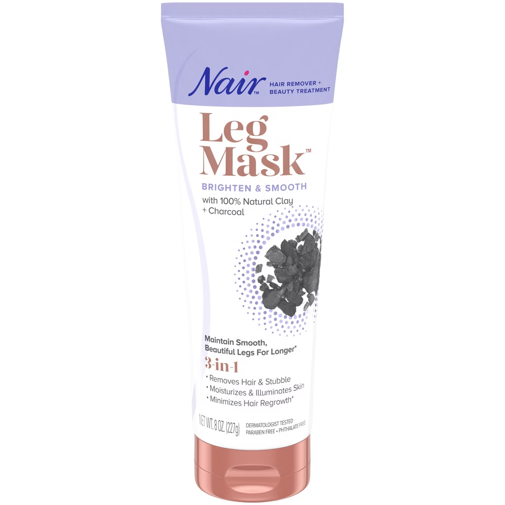 Nair Leg Mask Brighten & Smooth with Charcoal (8 oz)