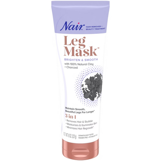Nair Leg Mask Brighten & Smooth with Charcoal (8 oz)