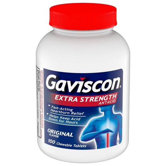 Gaviscon Extra Strength Original Chewable Tablets (100 ct)