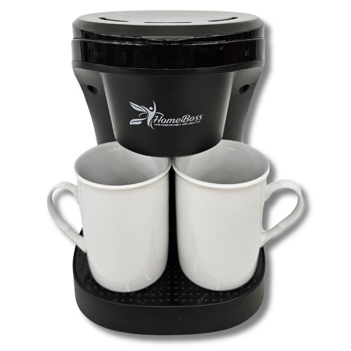 HomeBoss compact 2-cup coffee maker