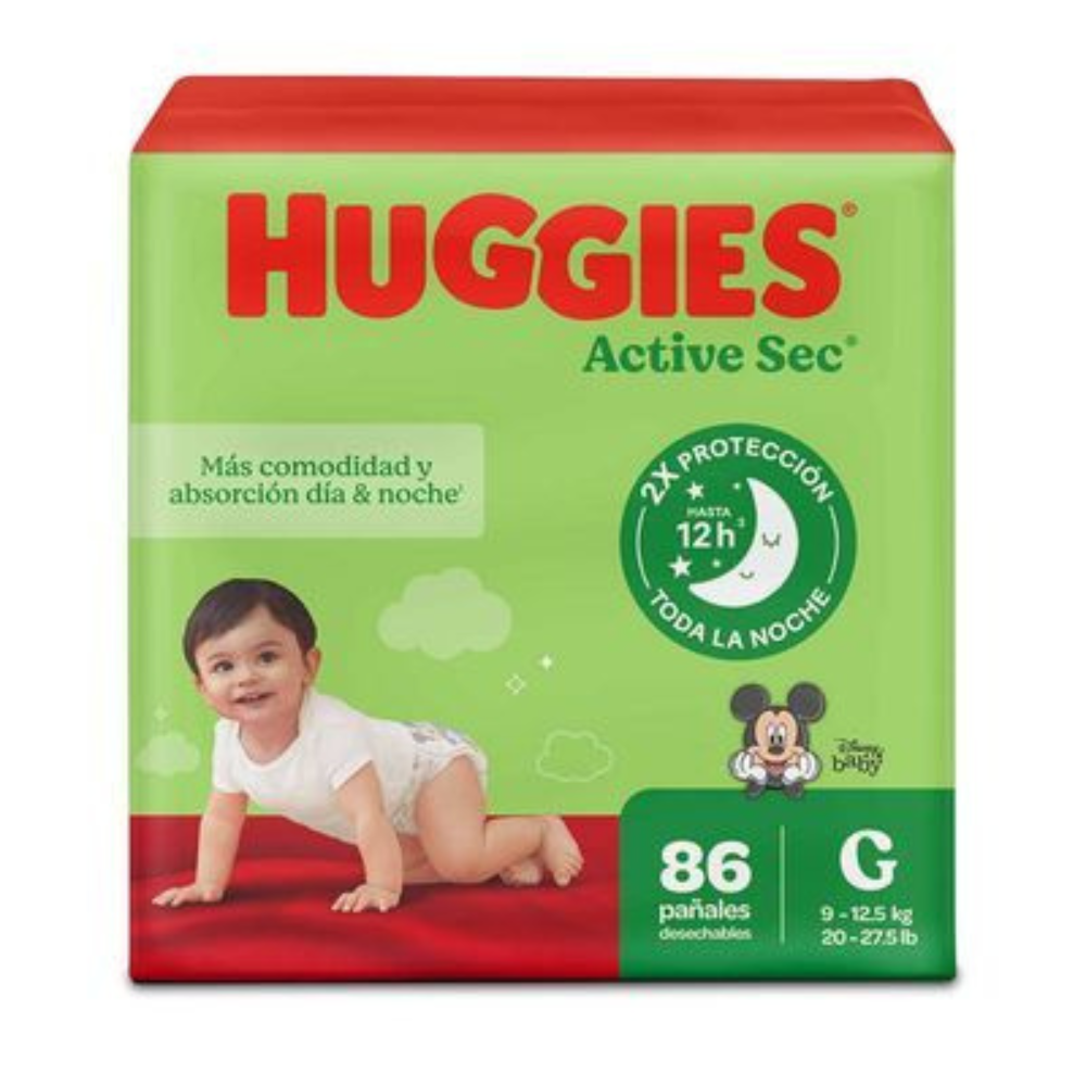 HUGGIES Little Movers Active Sec Diapers, Size 3