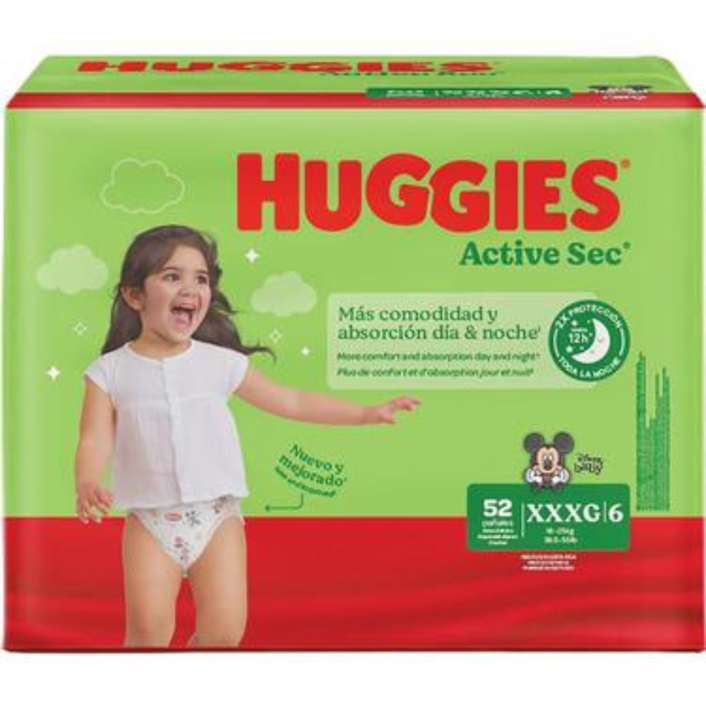 HUGGIES Little Movers Active Sec Diapers, Size 6