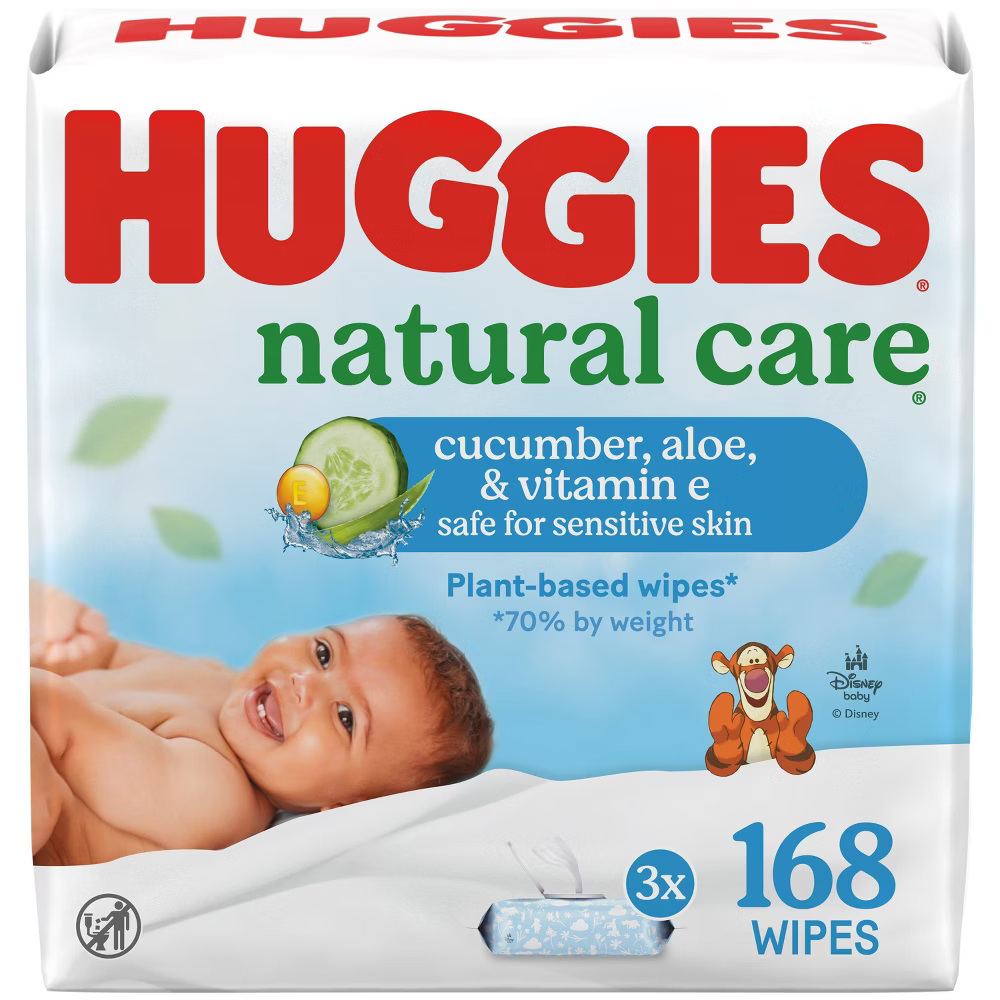 HUGGIES Natural Care Baby Wipes, 168 ct