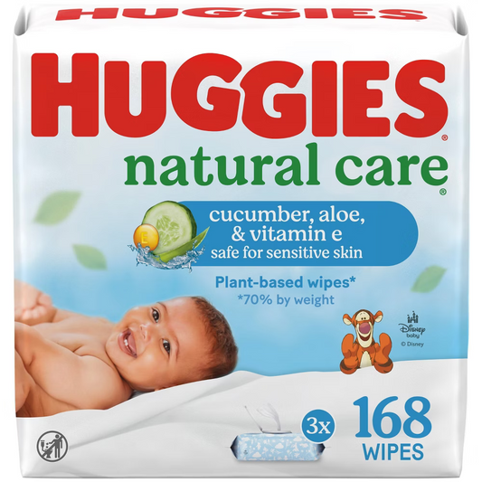 HUGGIES Natural Care Baby Wipes, 168 ct