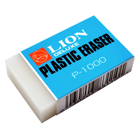 LION Goma de Borrar Plástica Deluxe P-1000 (Unidad)