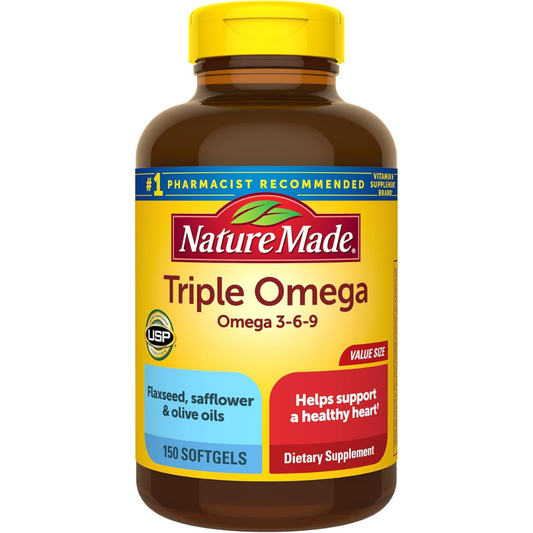 Natura Omega 3-6-9 Flaxseed Oil Softgels (100 ct)