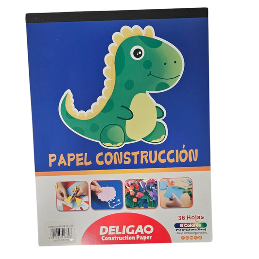 Deligao Construction Paper 36 Sheets / 8 Colors (9" x 12")