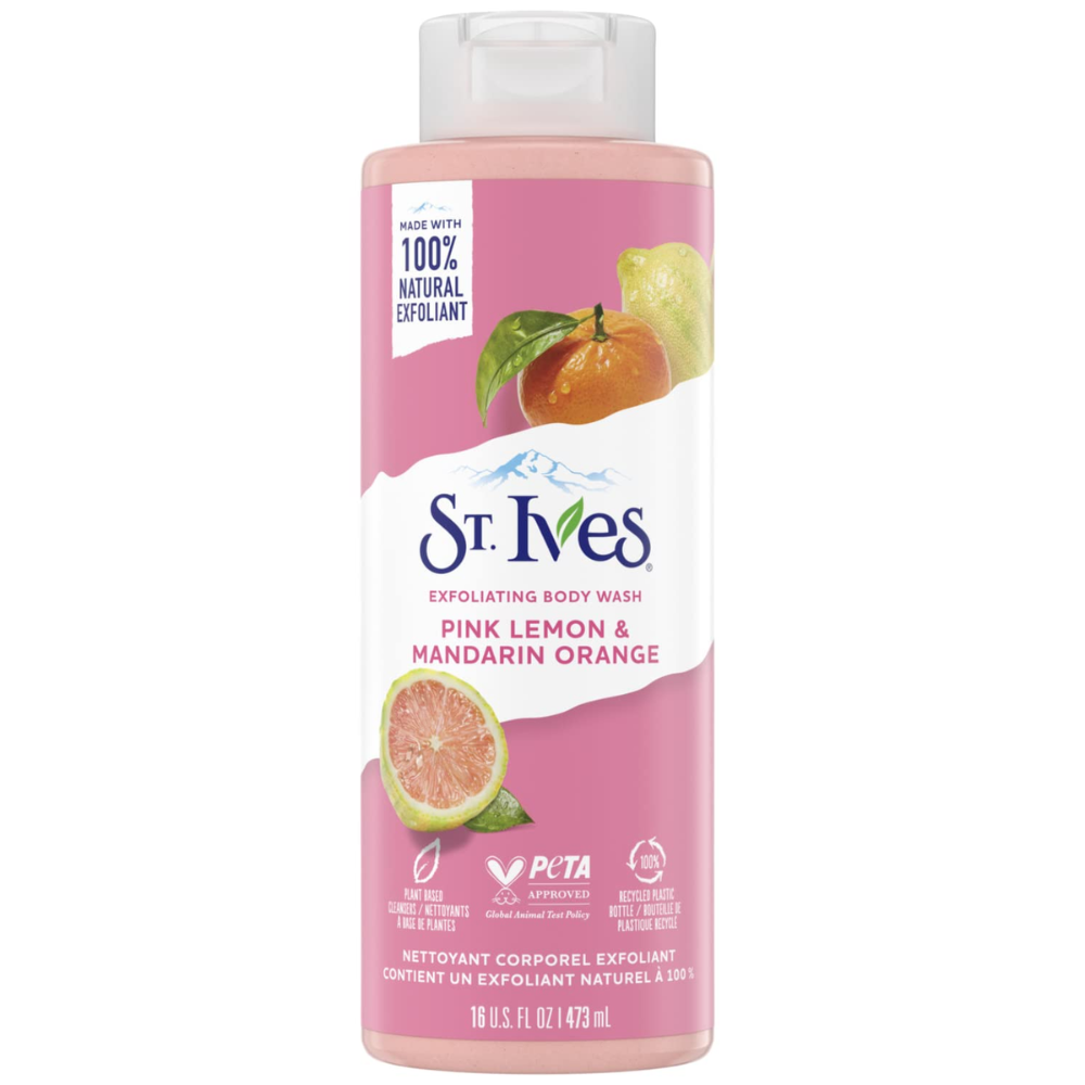 St. Ives Pink Lemon & Mandarin Orange Exfoliating Body Wash (16 oz)