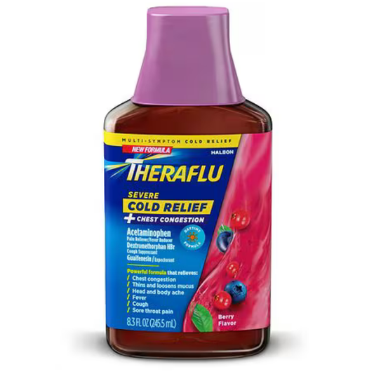 Theraflu Severe Cold & Flu Syrup (8.3 oz)