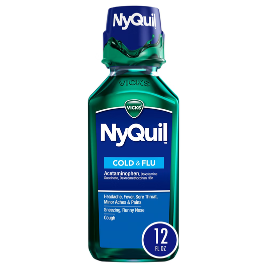 Vicks NyQuil Cold & Flu Nighttime Relief Liquid (12 oz)
